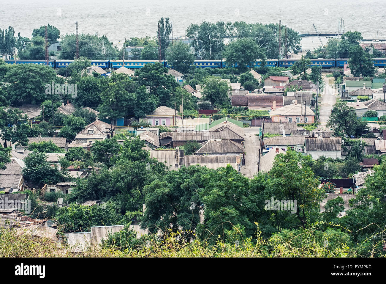 Vieux, près de la ville ukrainienne de Mariupol par temps nuageux Banque D'Images