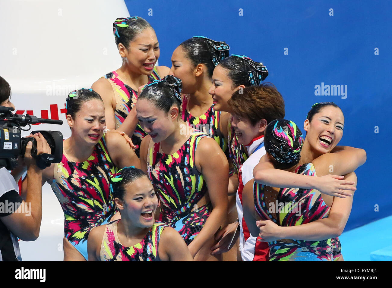 Kazan Russie 31 Juillet 2015 Groupe De L Equipe Du Japon Masayo Imura Jpn Natation Synchronisee 16e Championnats Du Monde Fina 2015 Kazan Equipe Femme Programme Libre Finale A L Arena De Kazan