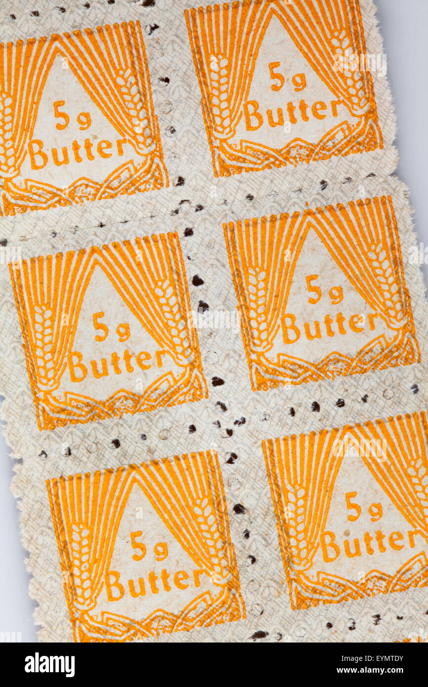 Les cartes de rationnement de l'après-guerre d'acheter des produits pour la Nutrition, 1950, Berlin, République fédérale d'Allemagne, de l'Europe Banque D'Images