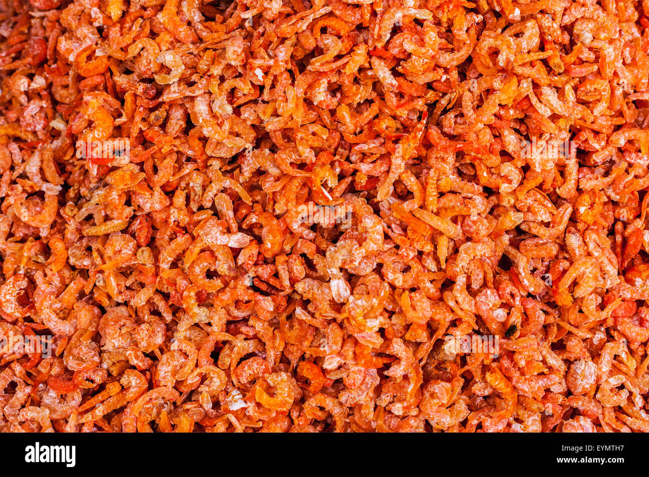 Crevettes séchées fermer jusqu'au marché en Asie Banque D'Images