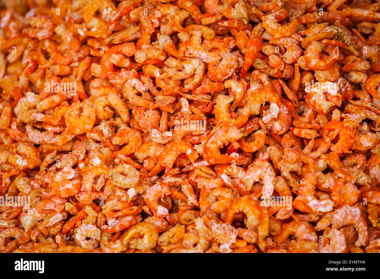 Crevettes séchées fermer jusqu'au marché en Asie Banque D'Images