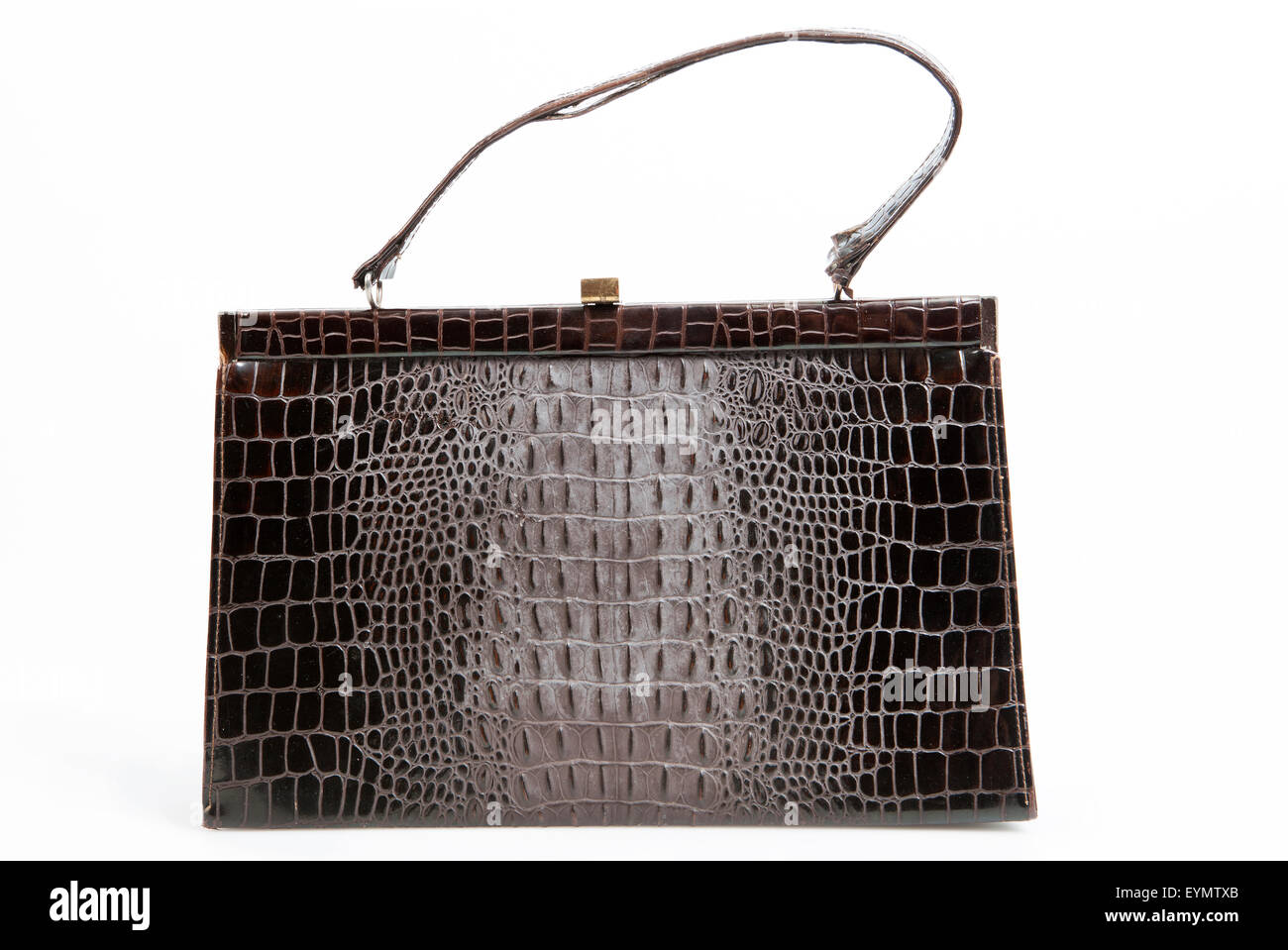 Vintage sac à main pour dames en cuir artificiel crocodile Banque D'Images