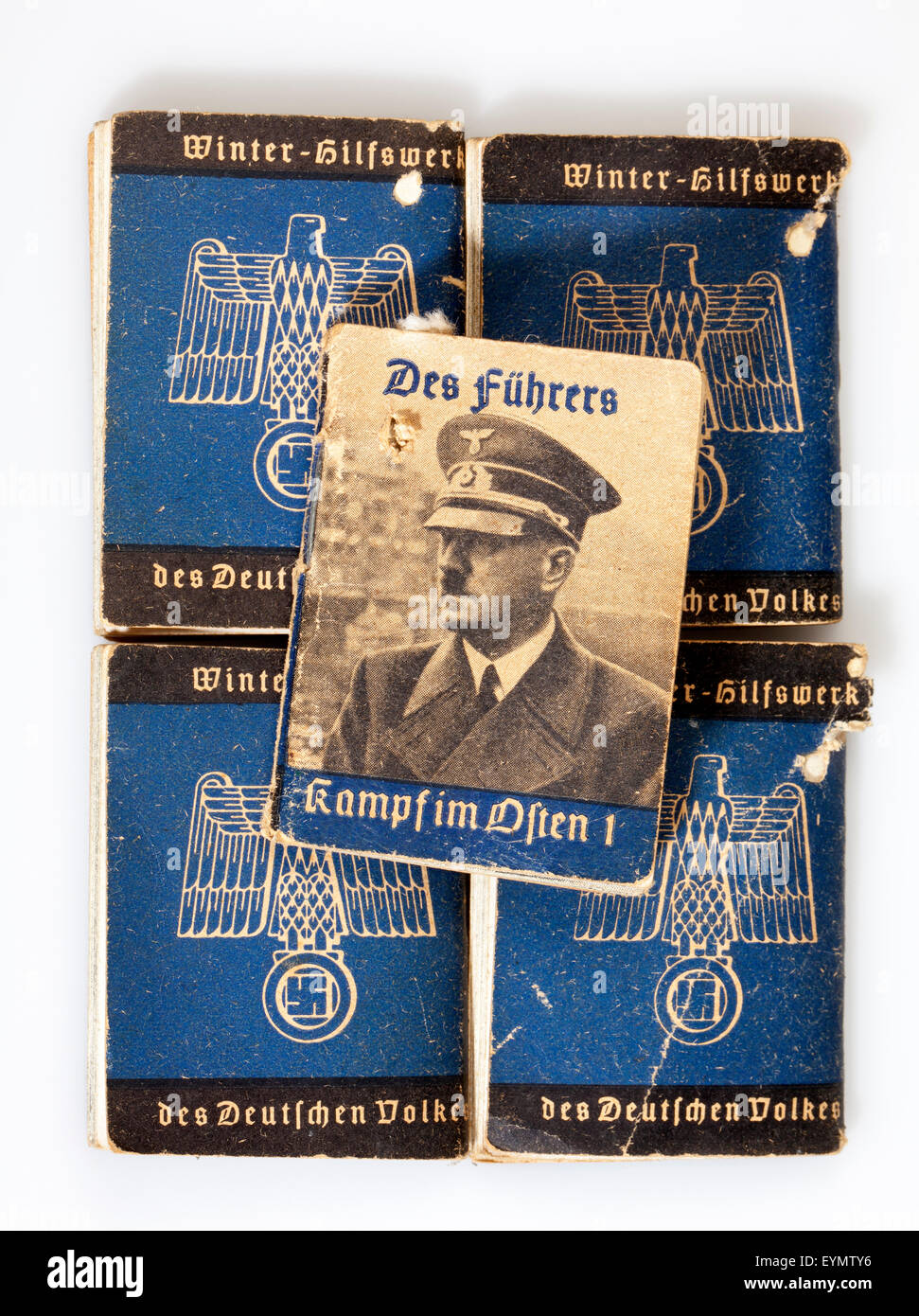 La propagande du troisième Reich Nazi, magazines de Winterhilfswerk ou Winter Relief du peuples allemand, 1939, Banque D'Images