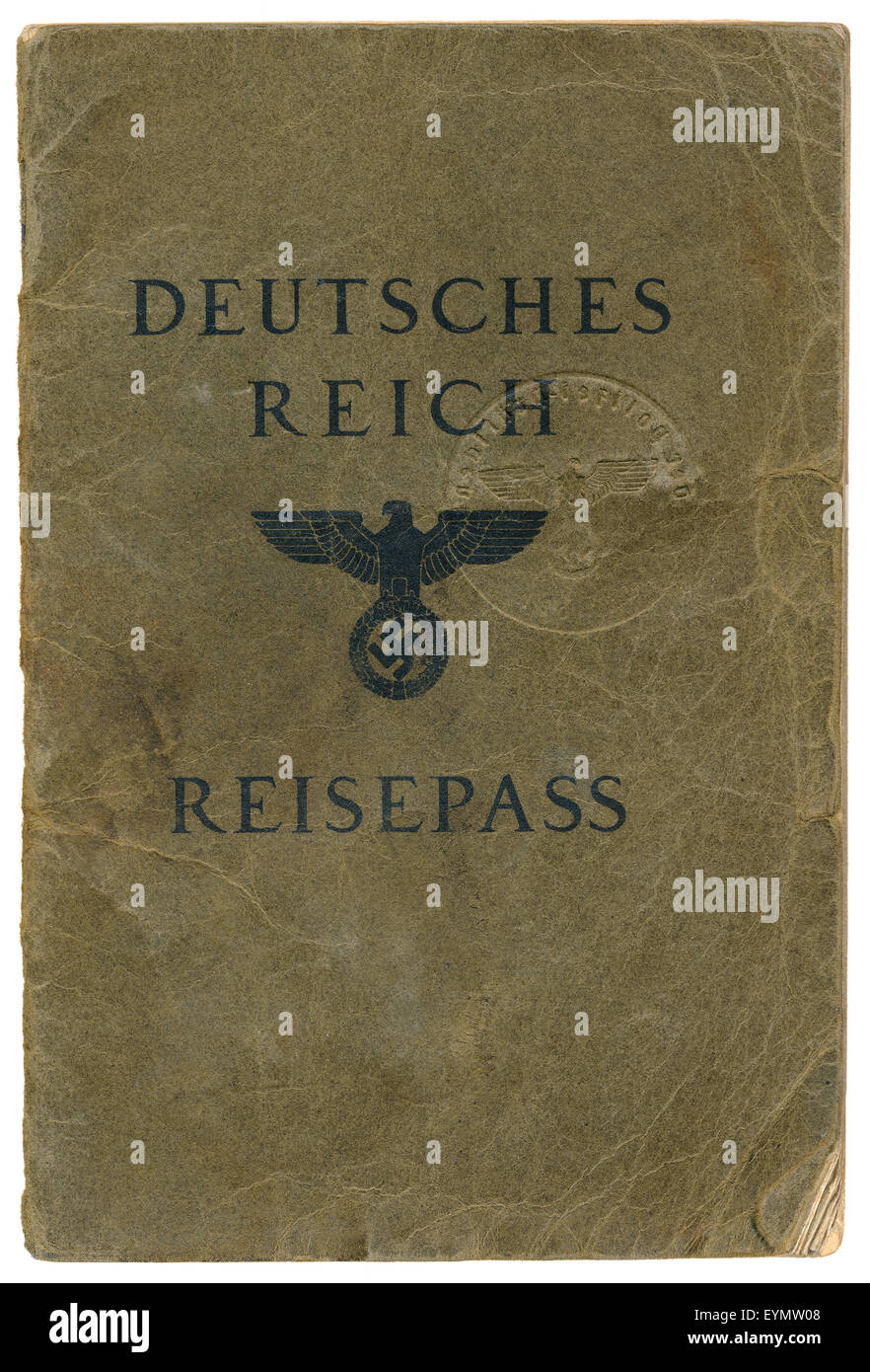 Ancien passeport, c. 1937, l'Empire allemand, l'Europe Banque D'Images