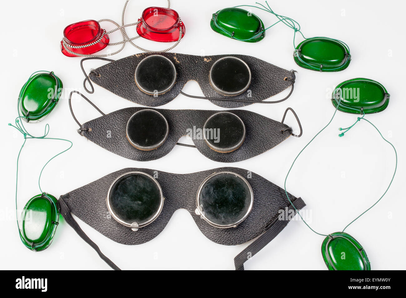 Lunettes de protection à l'ancienne Banque D'Images