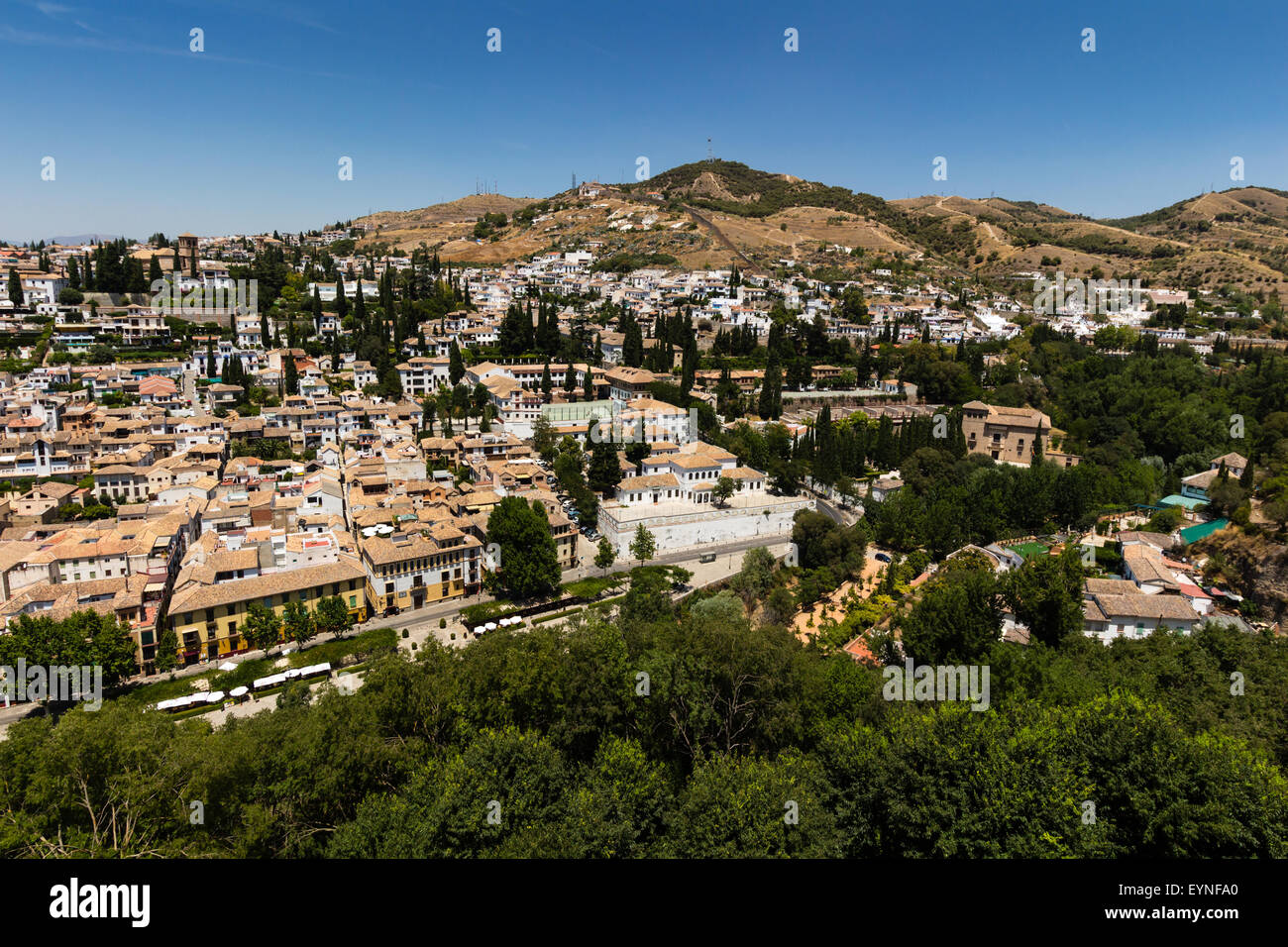 Vue sur la ville historique de Grenade, Espagne Banque D'Images