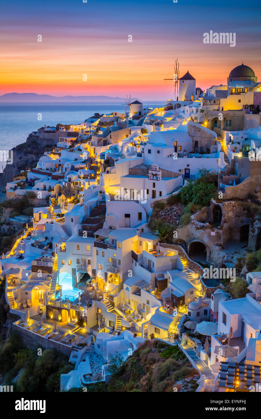 Coucher De Soleil Sur Santorin Oia Banque De Photographies Et D images Coucher De Soleil Sur Santorin Oia Banque De Photographies Et D images