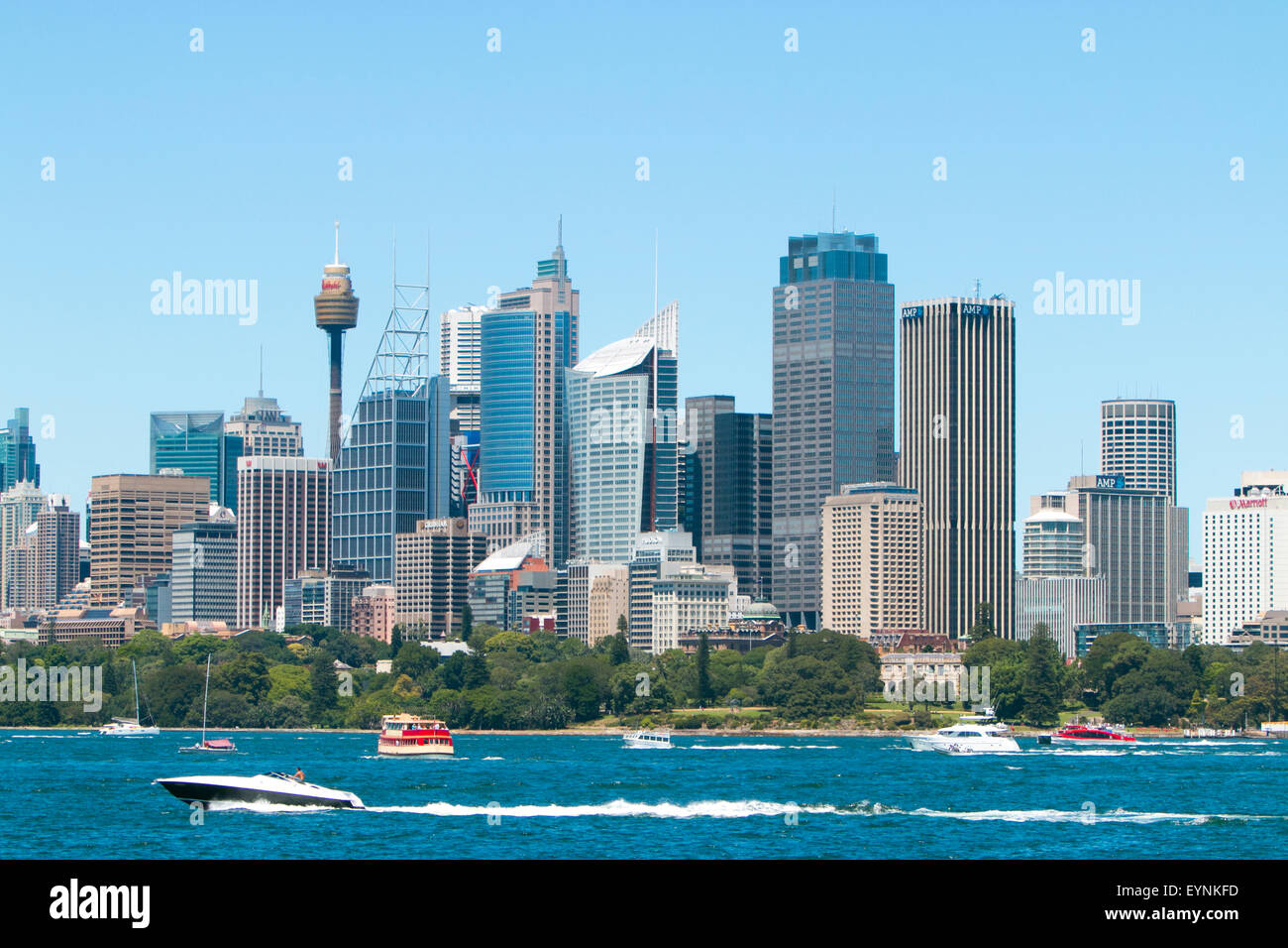 Vue du centre-ville de Sydney du port, New South Wales, Australie Banque D'Images