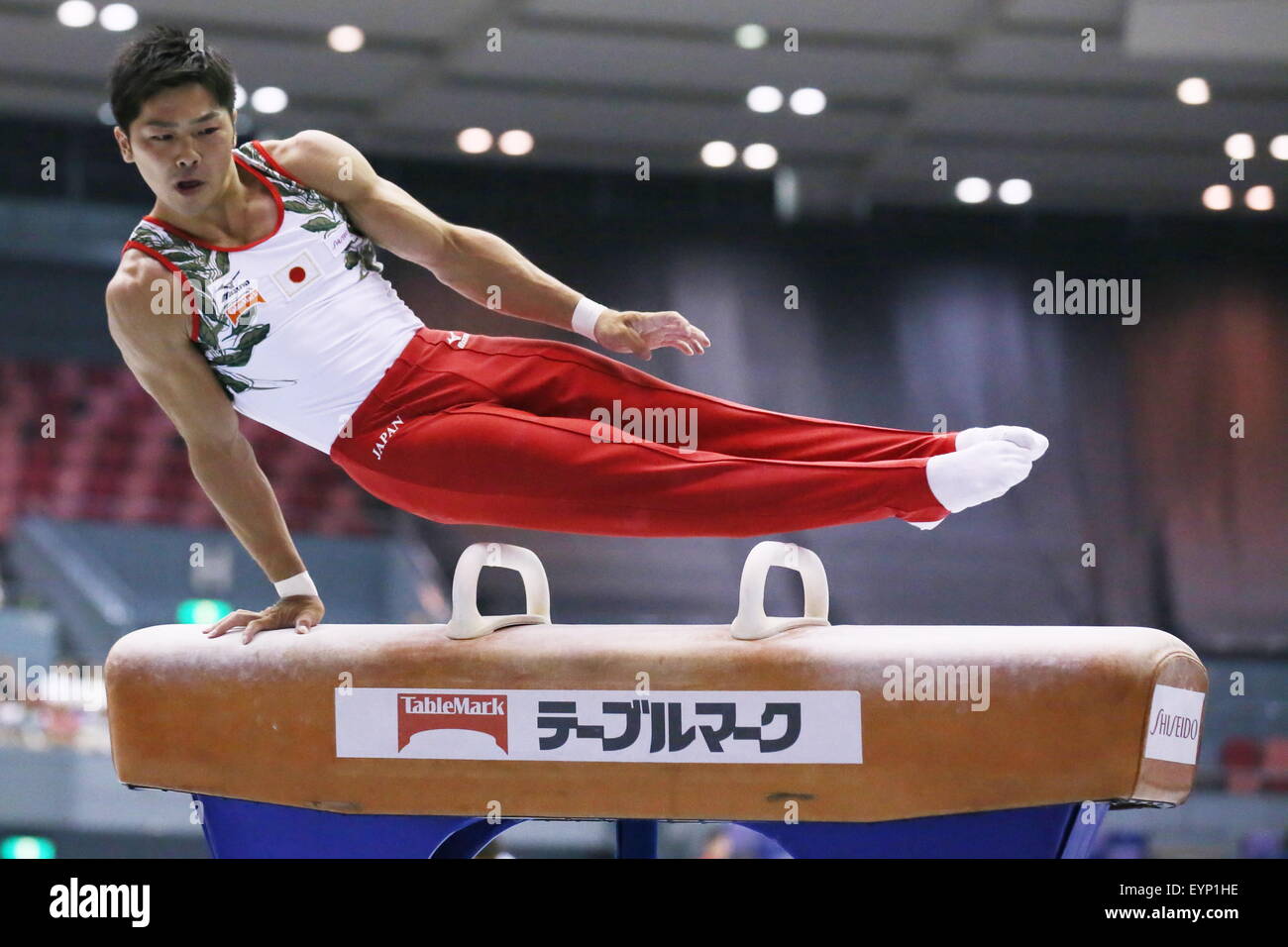 Yamamuro Koji (JPN), le 1 août, 2015 - La gymnastique artistique : la 6e Championnats asiatiques concours général individuel et d'équipe Cheval-arçons à Hiroshima, au Japon. (Photo de Sho Tamura/AFLO SPORT) Banque D'Images