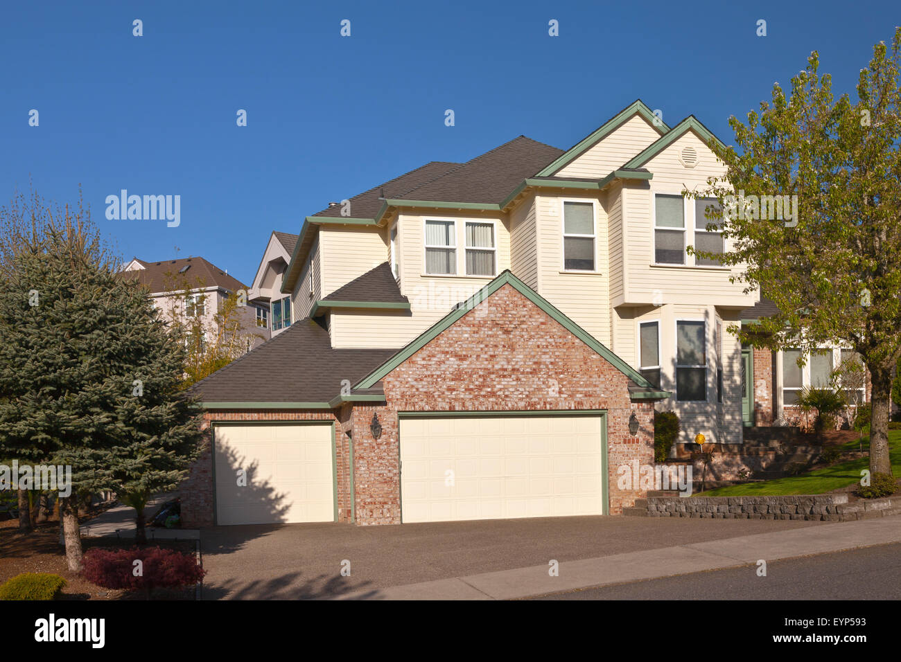 Résidence familiale dans Clakamas multiples de l'Oregon. Banque D'Images