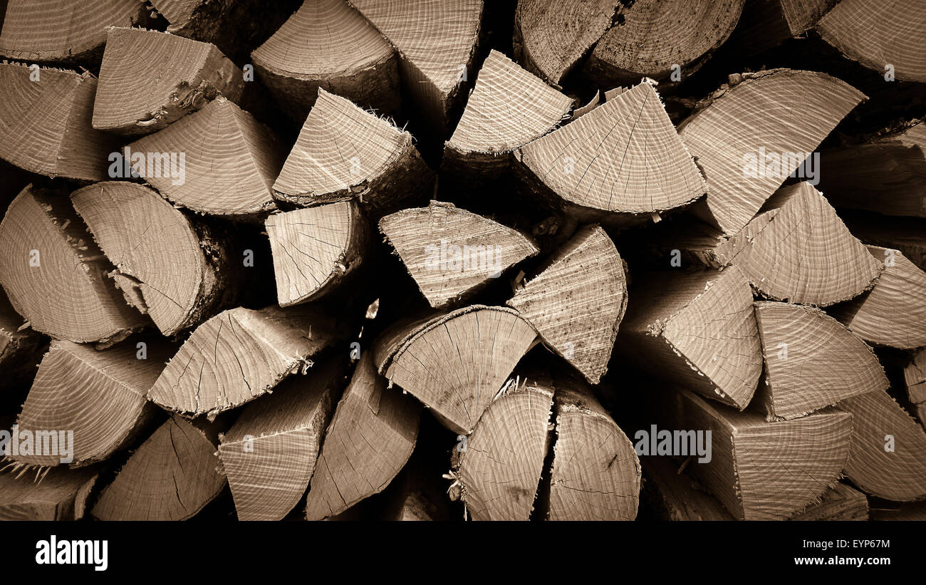 Pile de bois comme background, Close up Banque D'Images