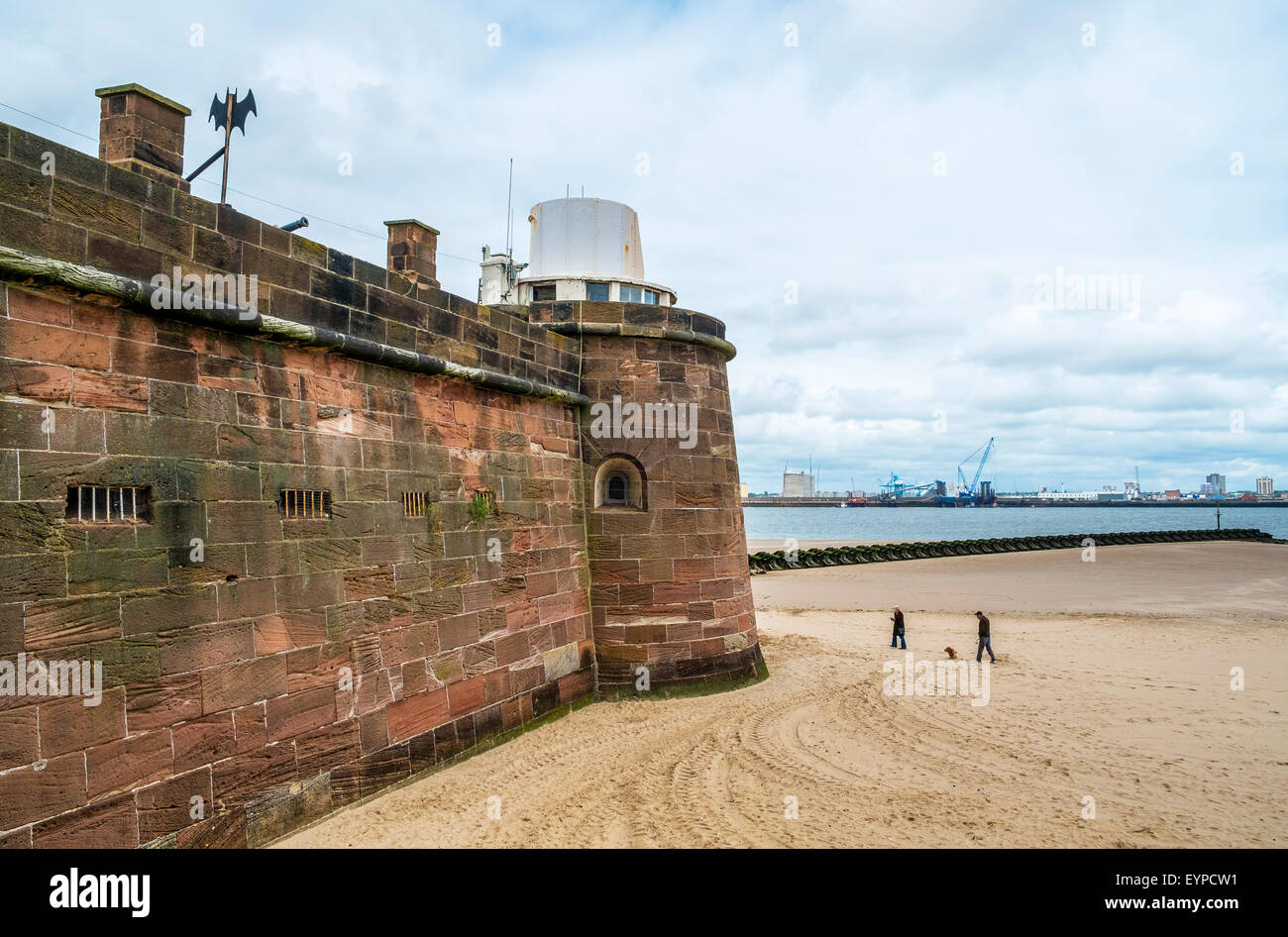La Perche de Fort Rock à New Brighton sur Merseyside, England, UK Banque D'Images