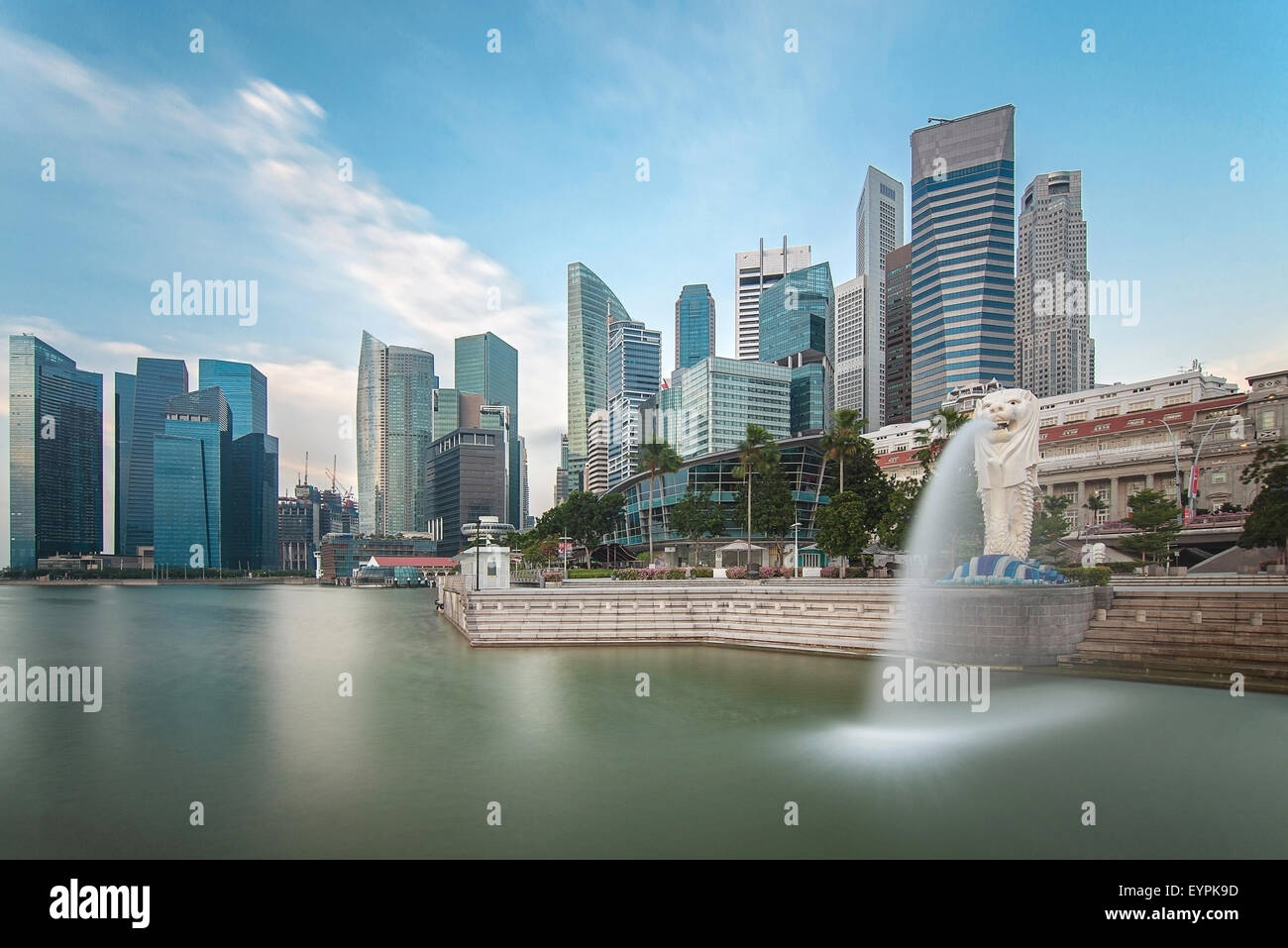 La ville de Singapour en temps matin Banque D'Images