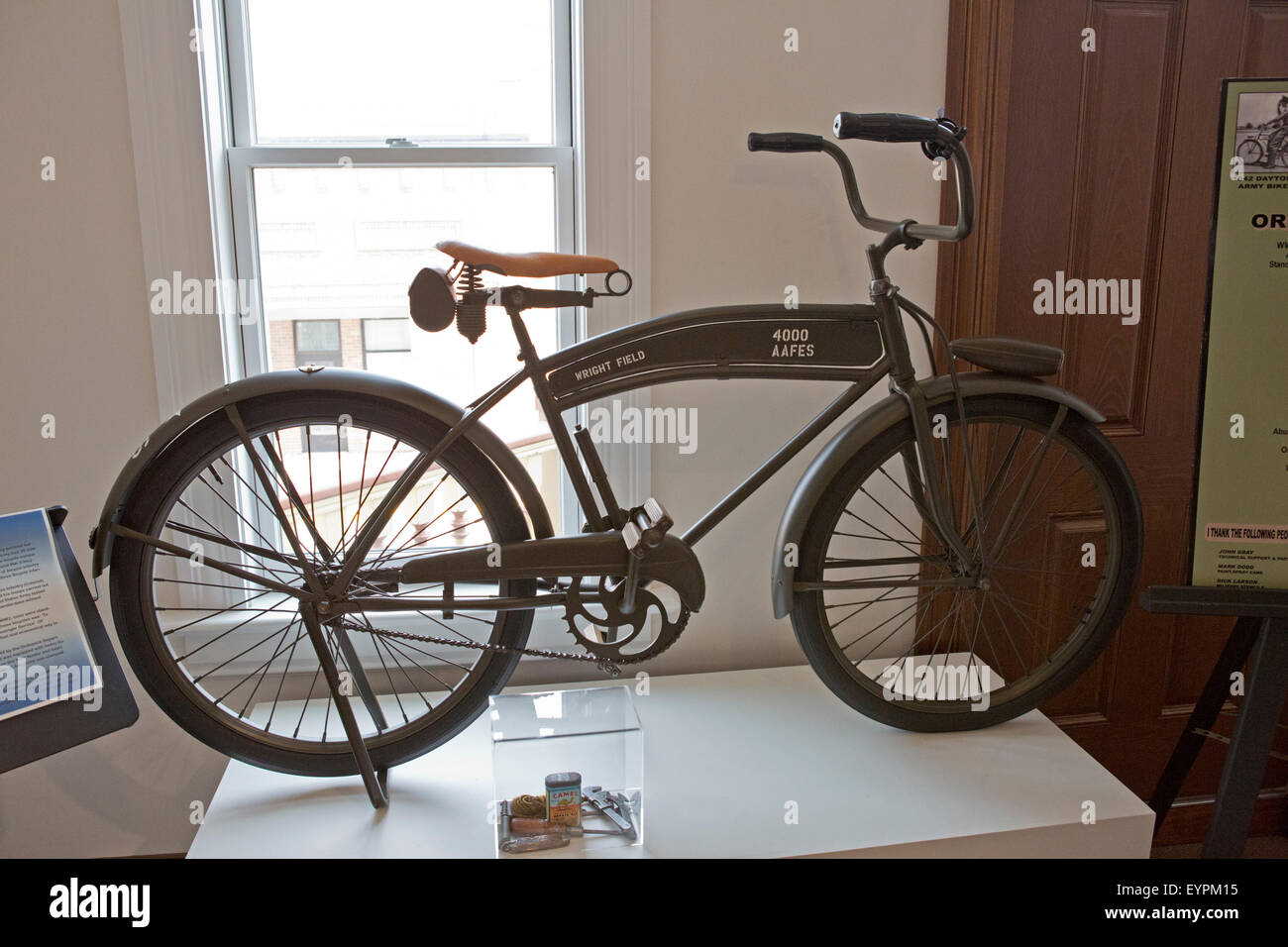 L'armée américaine location exposée au Musée de la bicyclette d'Amérique Banque D'Images