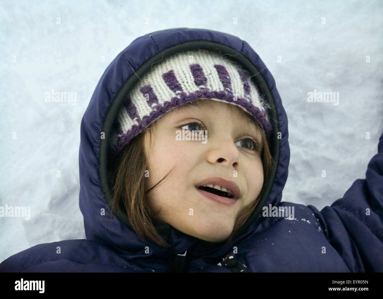 Journée d'hiver Portrait Banque D'Images