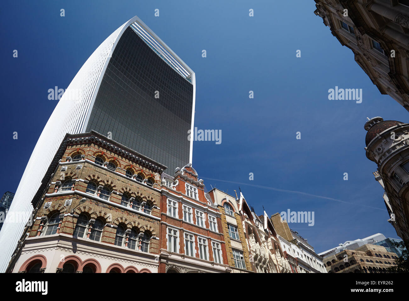 Le bâtiment de talkie-walkie (20) vue depuis la rue Fenchurch Street Eastcheap Banque D'Images