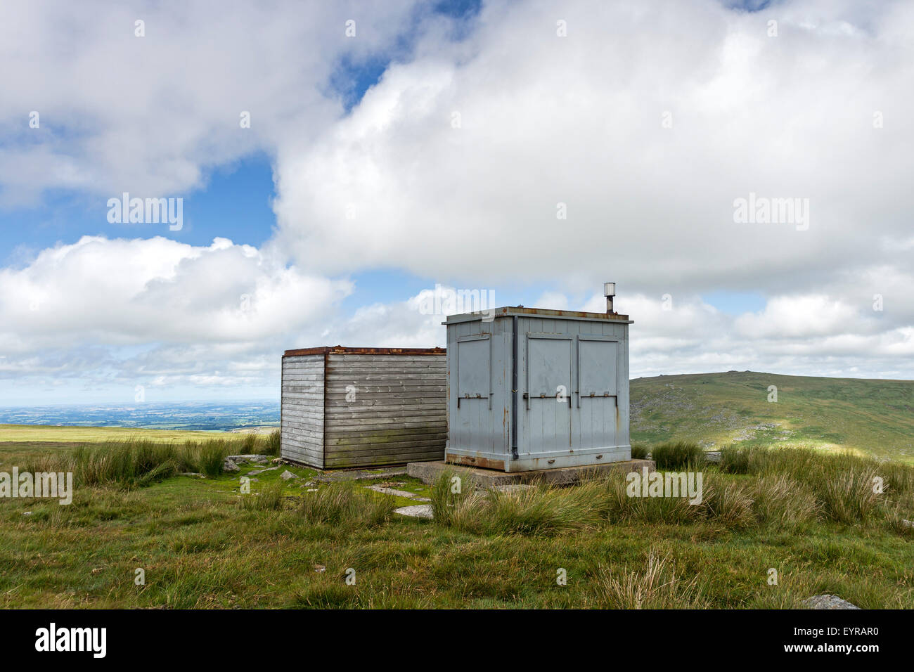 Poste d'observation militaire sur Kitty Tor (Amicombe Hill) Dartmoor National Park, Devon, UK Banque D'Images
