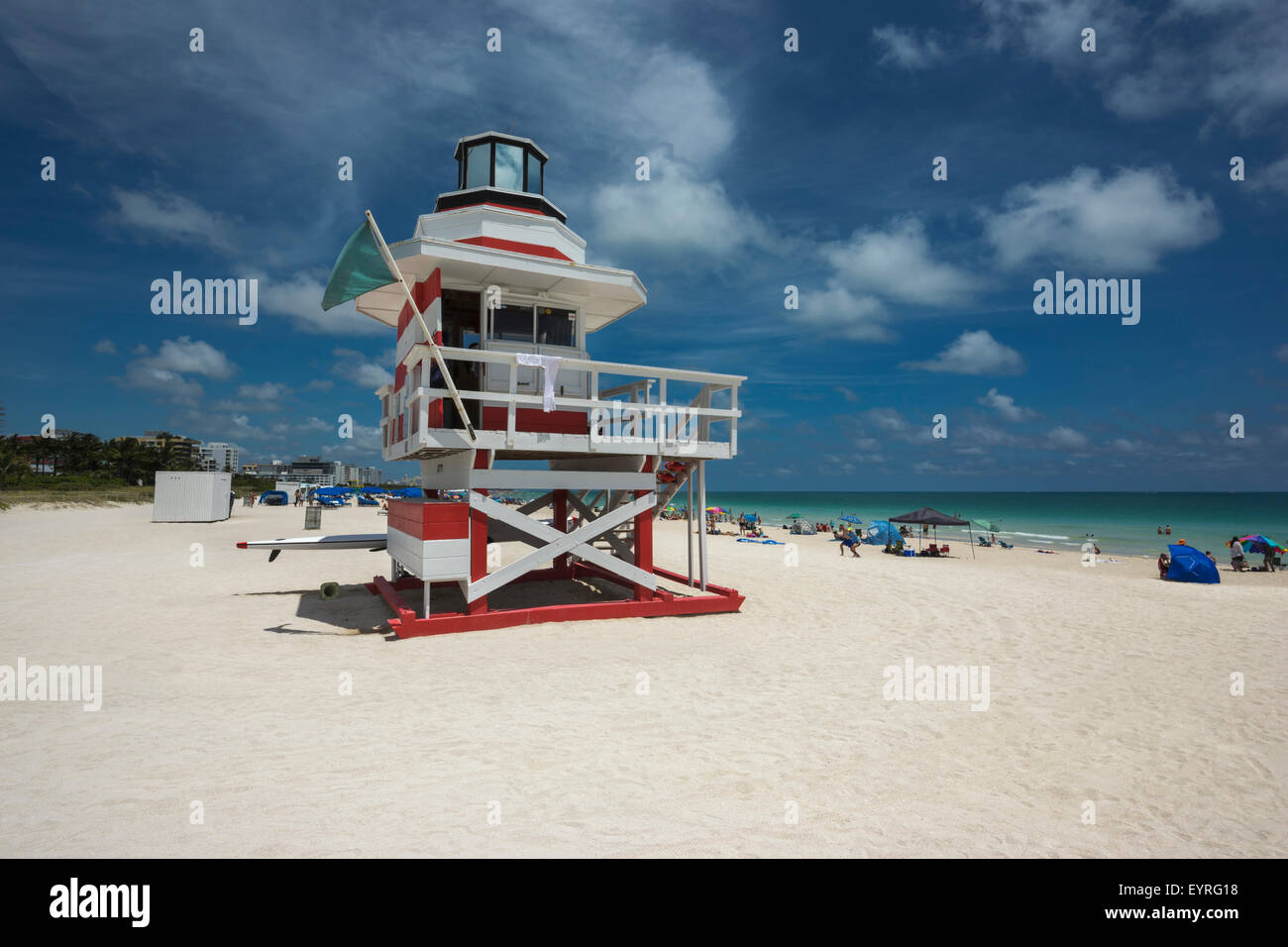 LIFEGUARD STATION MIAMI BEACH FLORIDA USA Banque D'Images