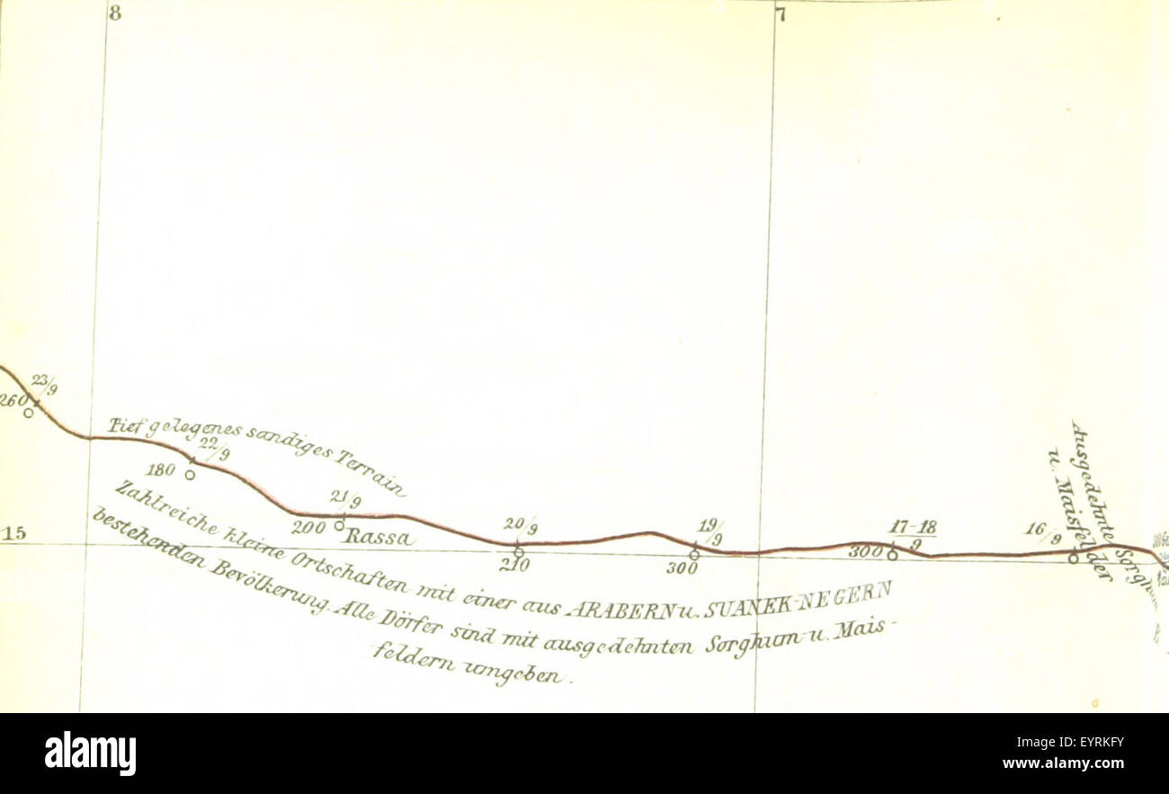 Carte de la page 916 de 'Tombouctou Reise durch Marokko', montrant les emplacements géographiques liés au voyage à travers le Maroc et Tombouctou. Banque D'Images