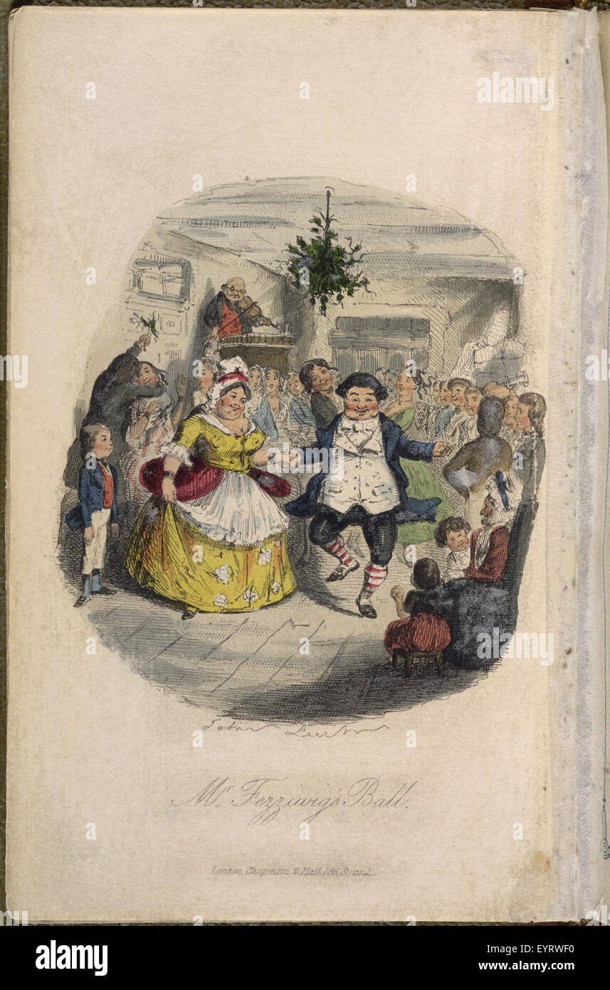 Un Chant de Noël en prose - légende : "Monsieur Fezziwig's Ball" Un Chant de Noël en prose - caption 'Mr Fezziwig's Ball' Banque D'Images