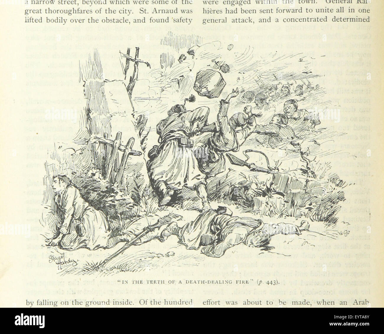 Une image de la page 472 de 'batailles illustrées du XIXe siècle', montrant une illustration ou une scène de bataille d'un conflit majeur du XIXe siècle. La photographie met en évidence les engagements militaires dramatiques et les moments clés de l'histoire militaire. Banque D'Images