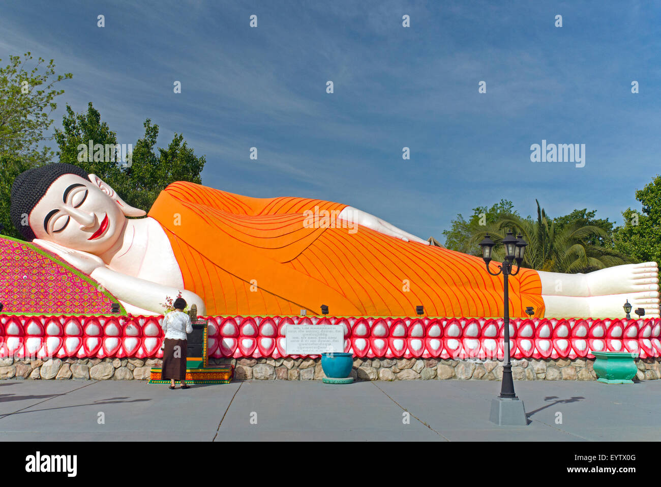 Fête du Nouvel An à la statues bouddhistes cambodgiens situé dans la région de Stockton, en Californie. Banque D'Images