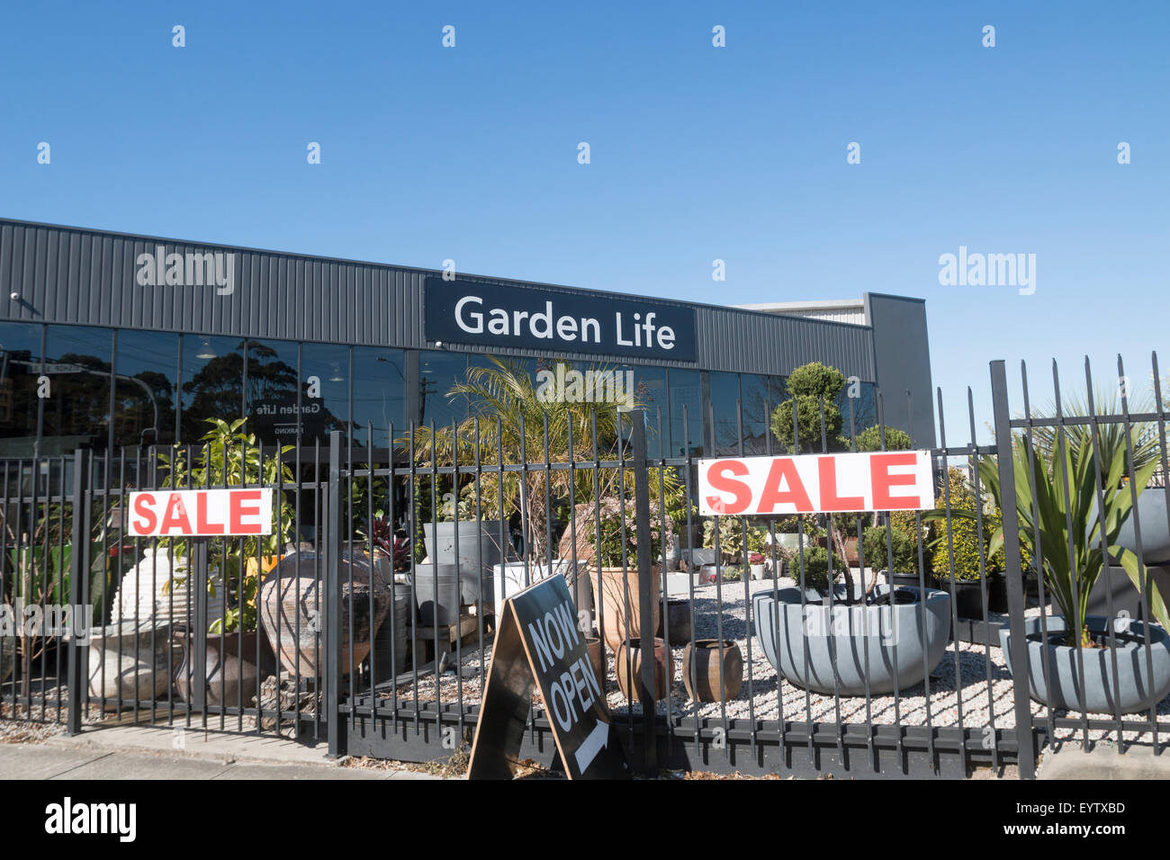 Inner city centre jardin Plantes et pots de vente, st peters,Sydney, Australie Banque D'Images