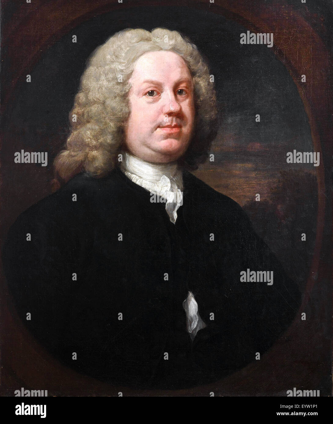 William Hogarth, Dr Benjamin Hoadly, MD. Début des années 1740. Huile sur toile. Art Gallery of New South Wales, Australie. Banque D'Images