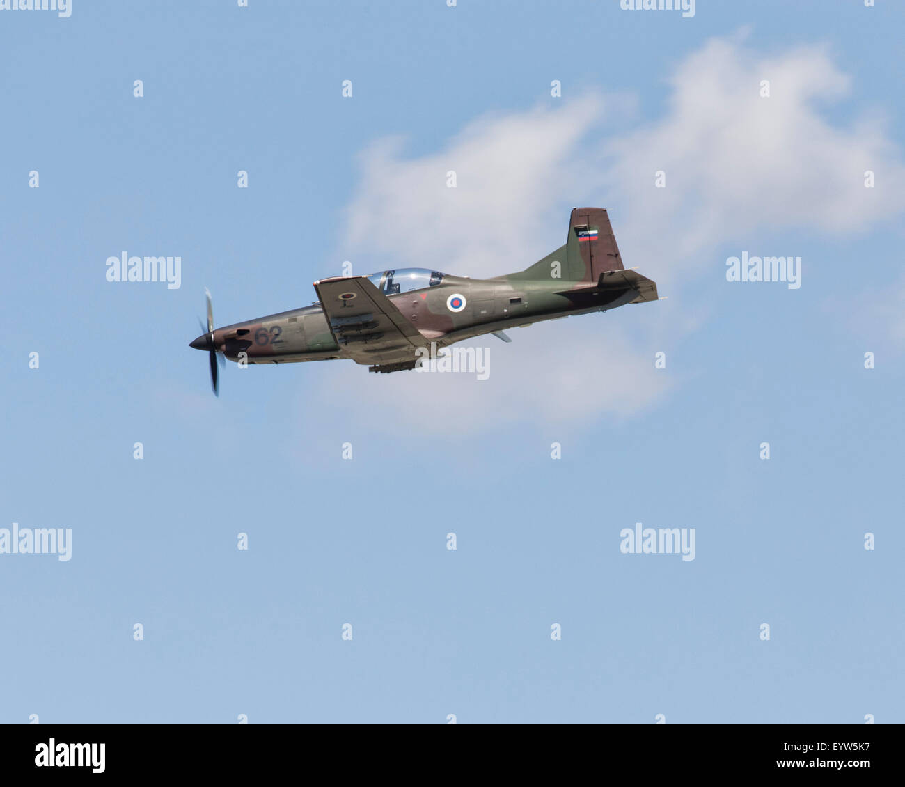 Un Pilatus PC-9M aéronefs turbopropulseurs de la Force aérienne slovène au Royal International Air Tattoo 2015 Banque D'Images