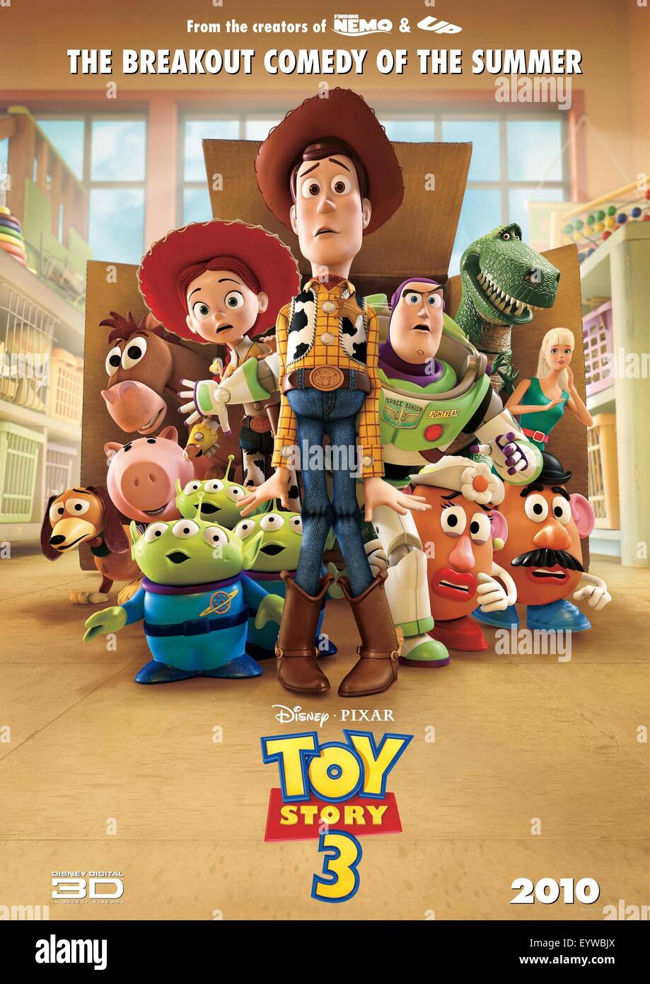 Toy Story 3 ; Année : 2010 ; USA Réalisateur : Lee Unkrich ; animation ;  l'affiche de film (USA Photo Stock - Alamy