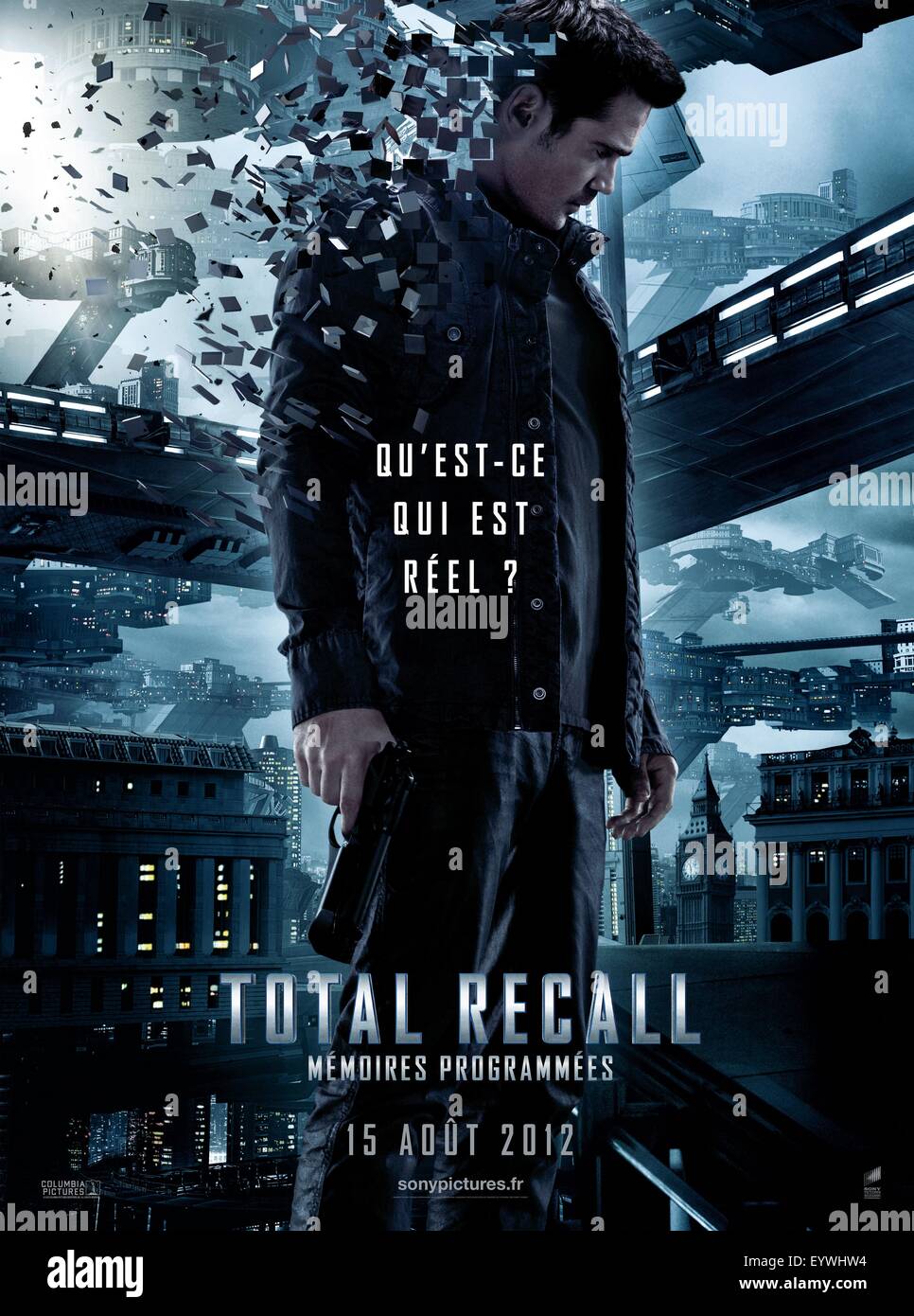 Total Recall ; Année : 2012 ; USA Réalisateur : Len Wiseman ; Colin Farrell ; film poster (Fr) Banque D'Images