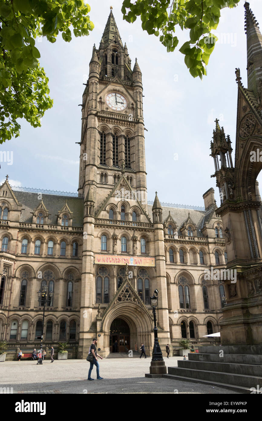 Hôtel de ville de Manchester, Manchester, Angleterre, Royaume-Uni, Europe Banque D'Images