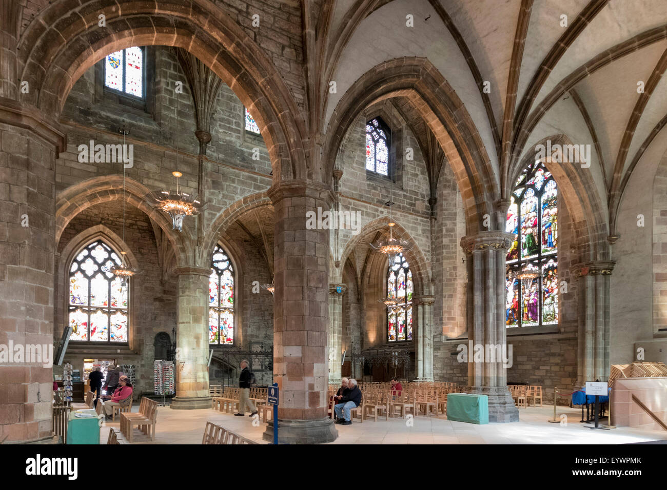 À l'intérieur, au nord-est de la cathédrale St Giles', Édimbourg, Écosse, Royaume-Uni, Europe Banque D'Images