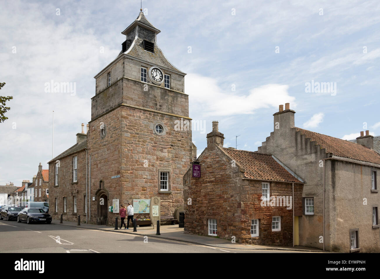 Crail Tolbooth, la côte de Fife, Scotland, Royaume-Uni, Europe Banque D'Images