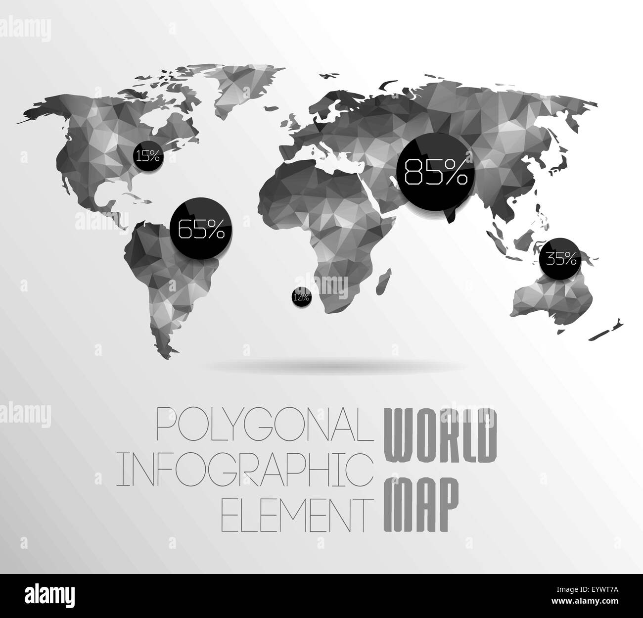 Carte du monde et des informations graphiques Illustration de Vecteur