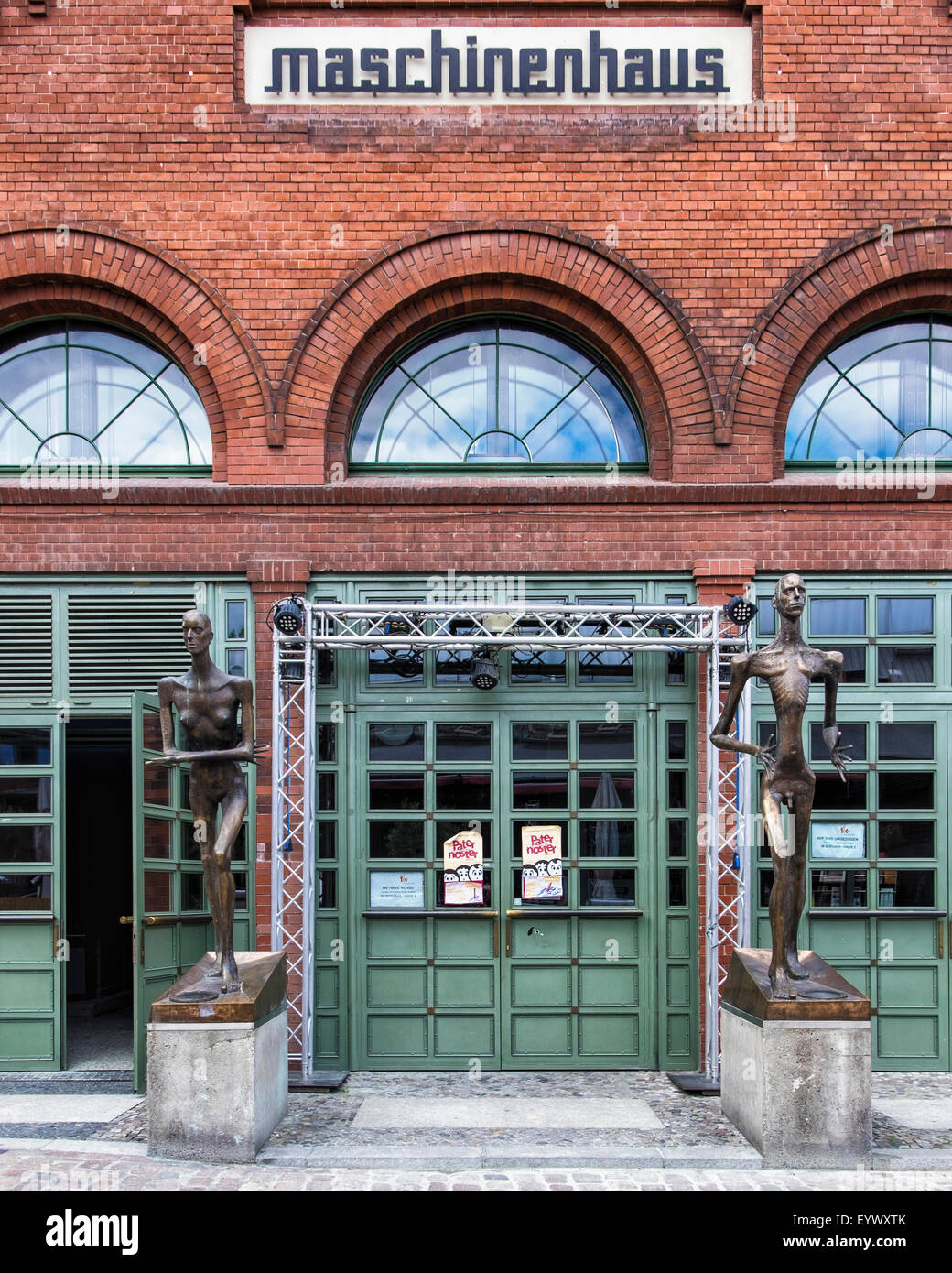 Kulturbrauerei Berlin maschinenhaus, Brasserie de la culture Maison de la machine et des sculptures, ancienne Brasserie Schultheiss pour des manifestations culturelles Banque D'Images