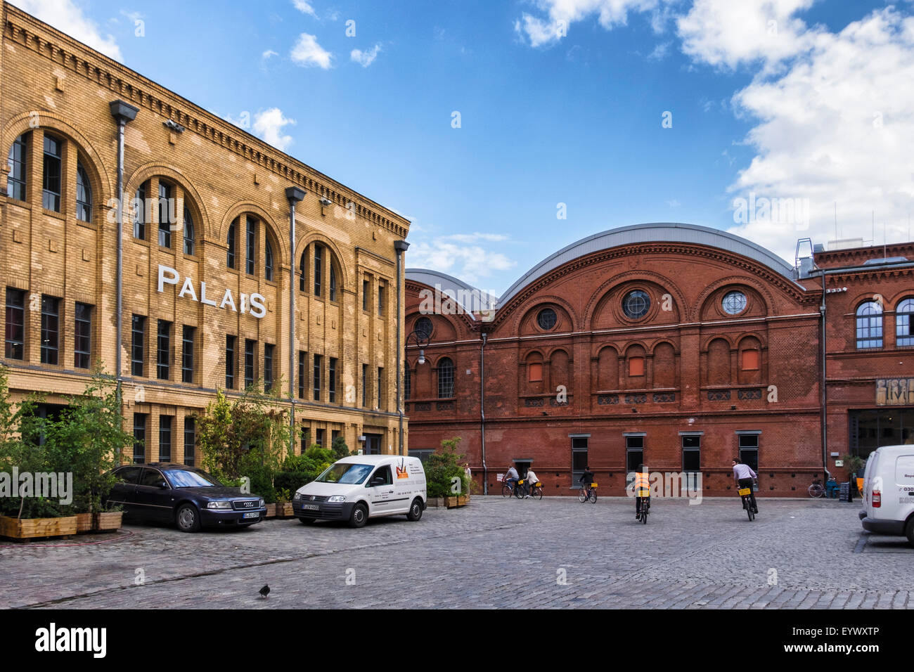 Kulturbrauerei Berlin cour intérieure, de la Culture, Palais de la Brasserie Brasserie Schultheiss ancien rénové et utilisé pour des manifestations culturelles Banque D'Images