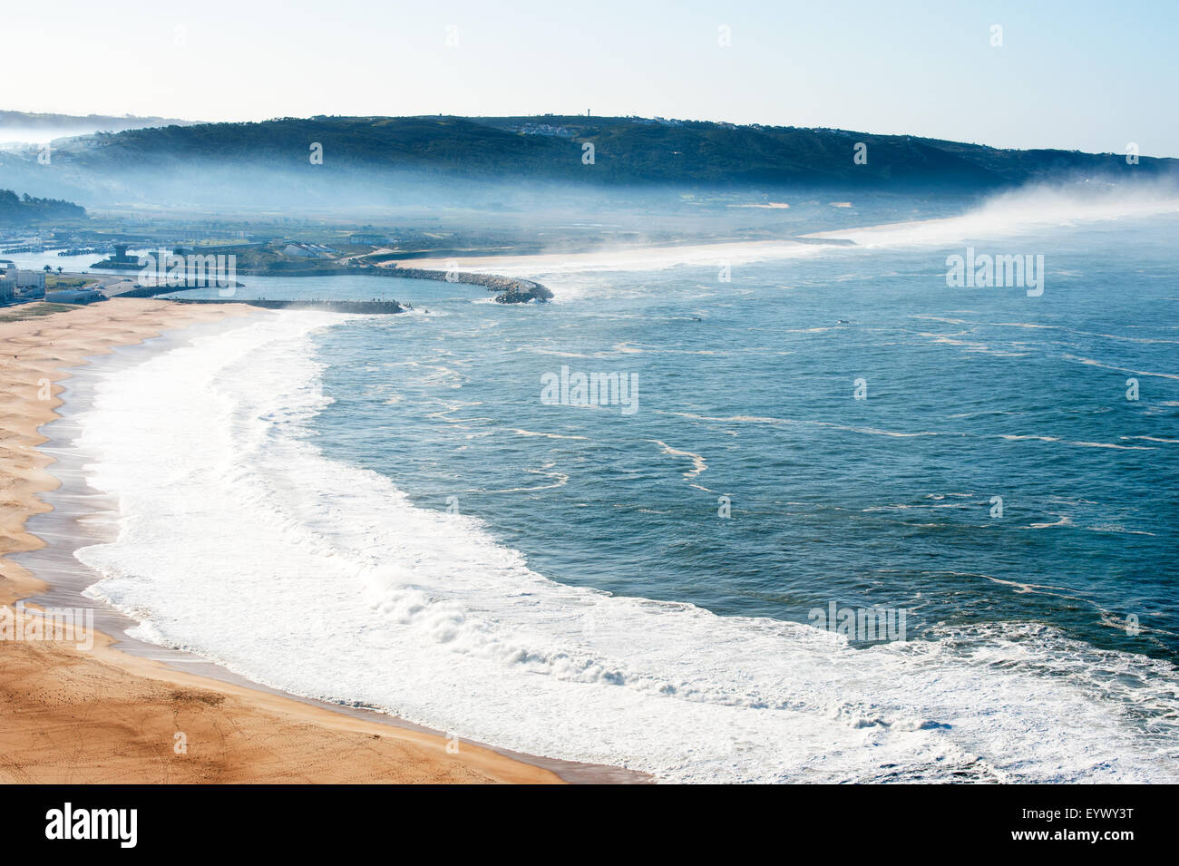 Caldas da Rainha, Portugal - 29 décembre 2013 vue magnifique station balnéaire de Nazaré au Portugal Banque D'Images