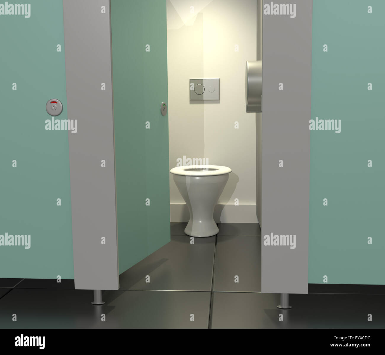 Cabines de toilettes publiques. Banque D'Images