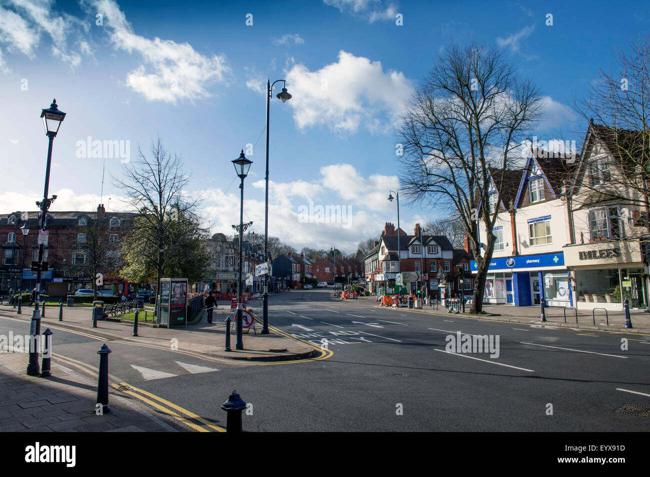 Alcester Road à Moseley qui est présenté dans la section urbaine de "Best Places to Live' Birmingham, UK Banque D'Images