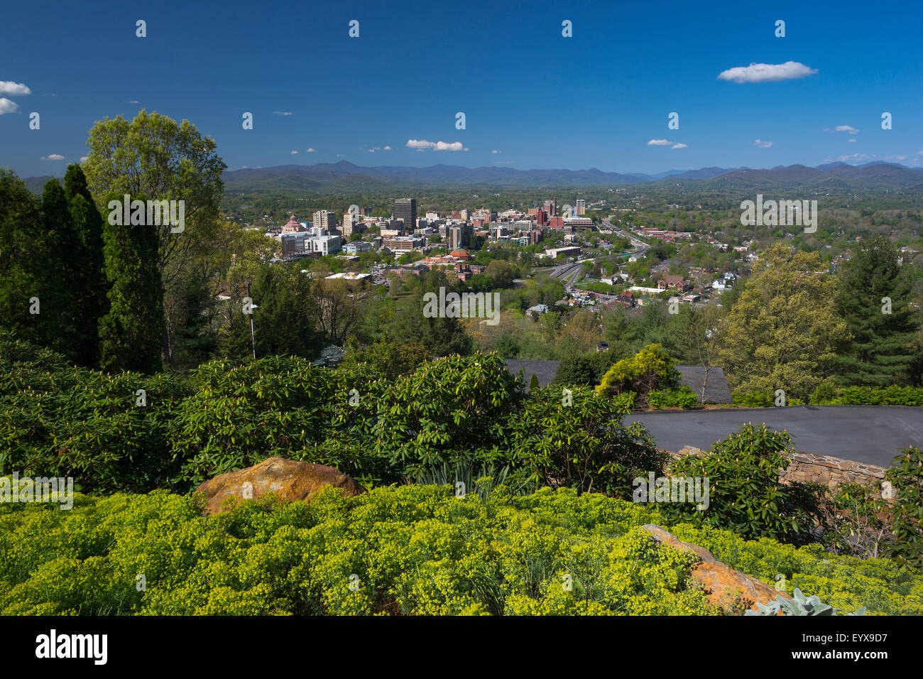 Le CENTRE-VILLE DE ASHEVILLE BUNCOMBE COUNTY NORTH CAROLINA USA Banque D'Images