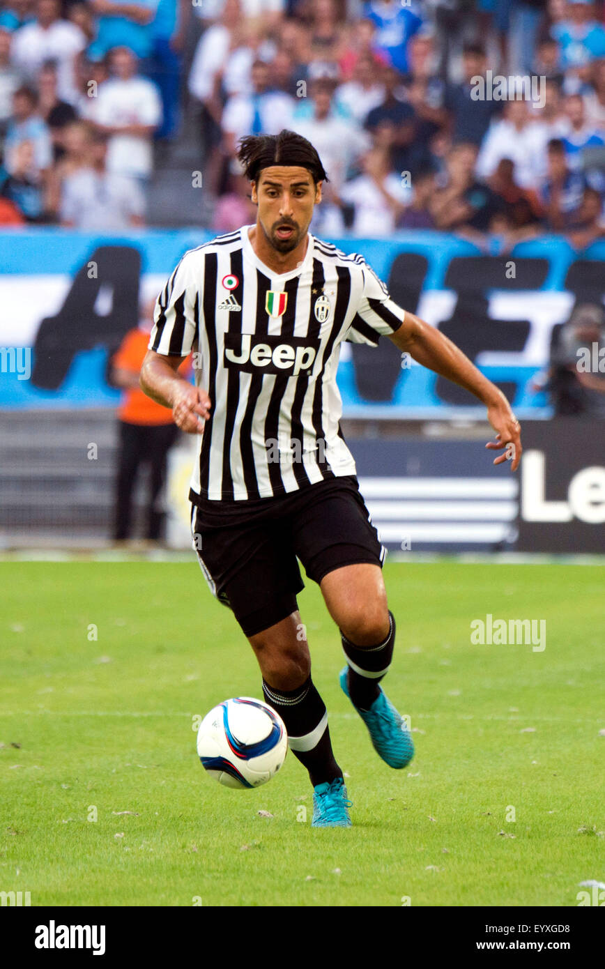 Sami Khedira (Juventus), le 1er août 2015 - Football / Soccer : pré-saison match amical entre l'Olympique de Marseille à la Juventus 2-0 Stade Vélodrome à Marseille, France. (Photo de Maurizio Borsari/AFLO) Banque D'Images