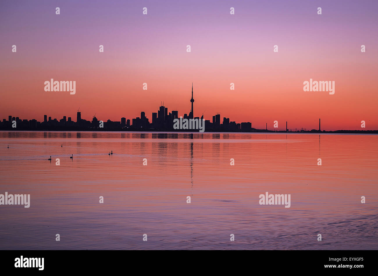 Ville de Toronto le lever du soleil Banque D'Images