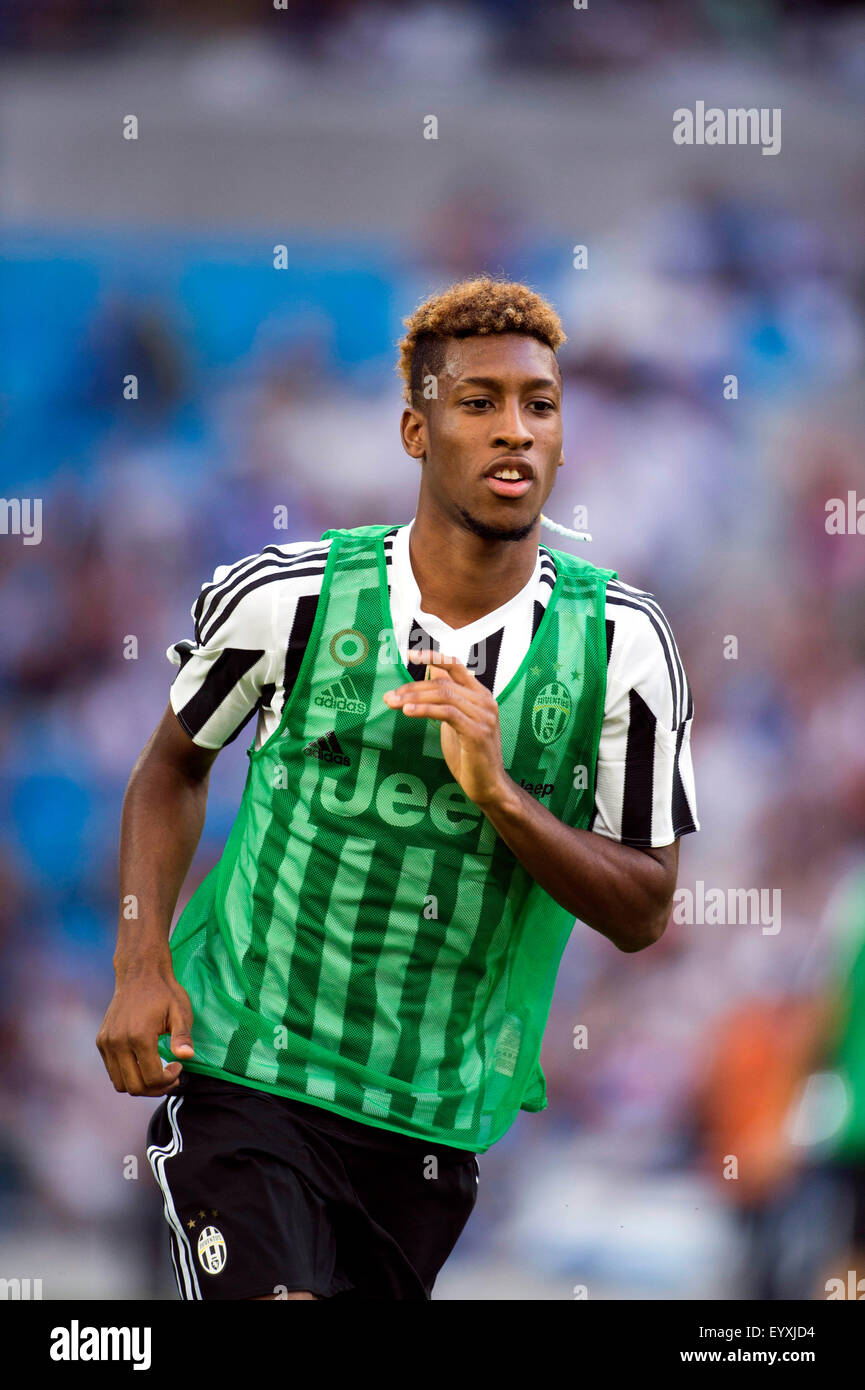 Marseille, France. 1er août 2015. Kingsley Coman (Juventus) Football/soccer : pré-saison match amical entre l'Olympique de Marseille à la Juventus 2-0 Stade Vélodrome à Marseille, France . © Maurizio Borsari/AFLO/Alamy Live News Banque D'Images