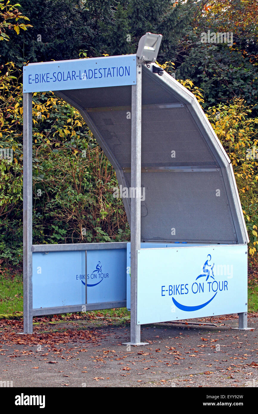 Station de charge pour e-bikes, Allemagne Banque D'Images