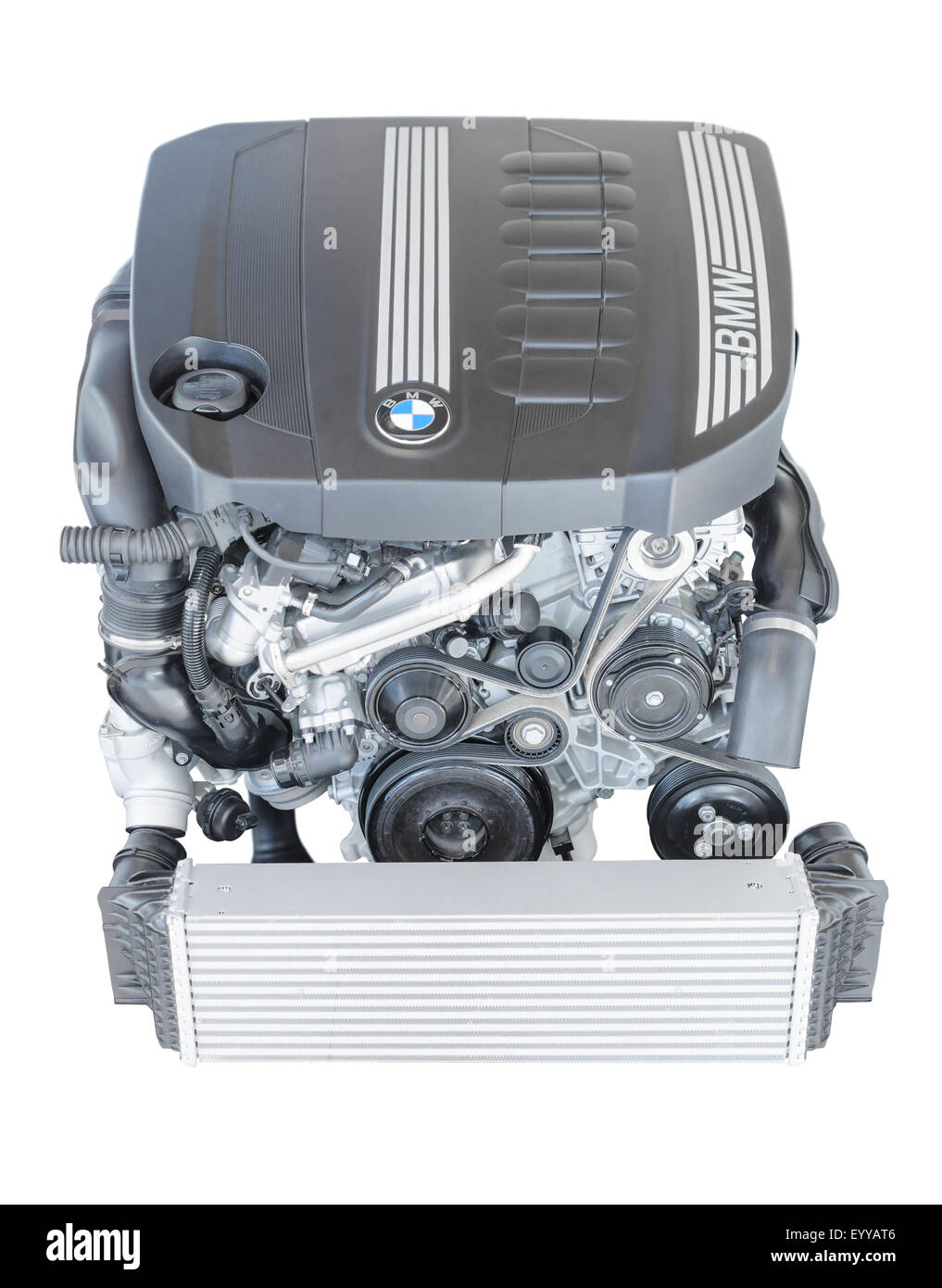 Nouveau modèle phare puissant moteur de voiture. BMW TwinPower turbo 3,0  litres 6 cylindres haut de gamme diesel power Photo Stock - Alamy