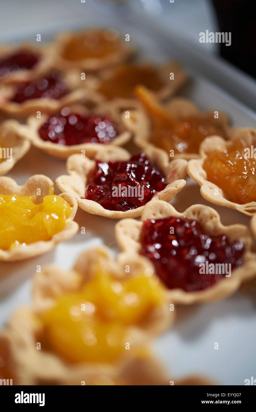 tartelettes confiture Banque D'Images