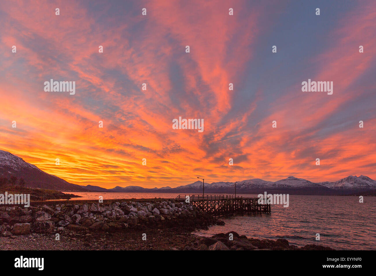 Dernier jour avant la nuit polaire, la Norvège, Troms, Tromsoe Banque D'Images