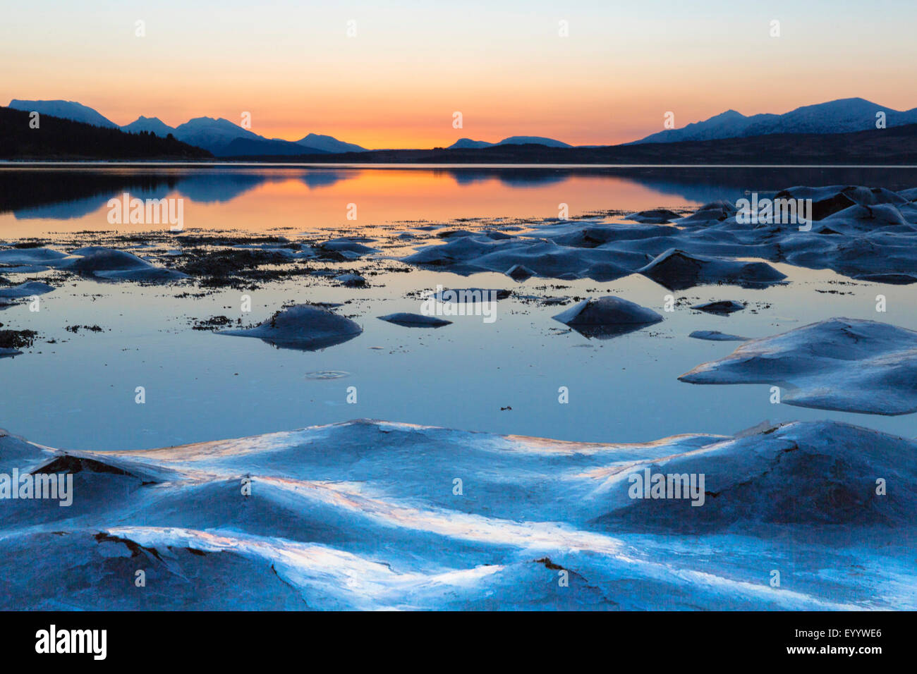 Aurore polaire, la Norvège, Troms Banque D'Images