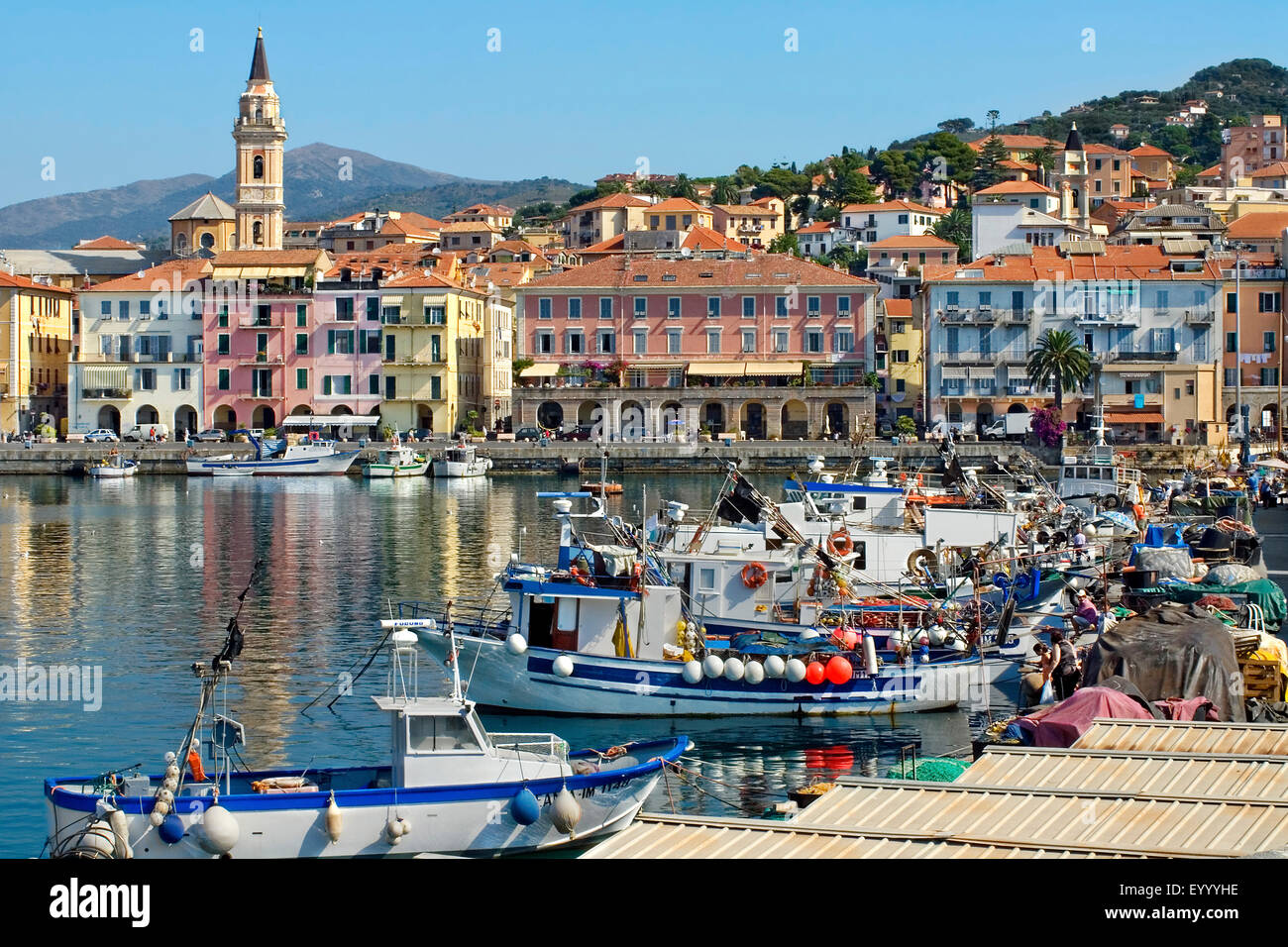 Oneglia village dans le Parc National des Cinque Terre en Ligurie, Italie, Ligurie, Parc National des Cinque Terre, Oneglia Banque D'Images